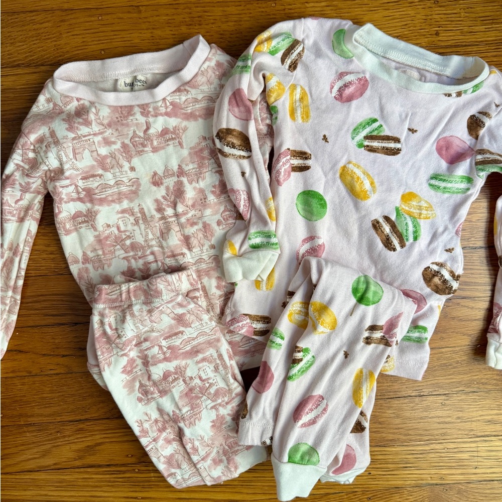 Burt’s Bees Toddler Pajamas Organic Cotton - Macaron and French Toile Size 2T